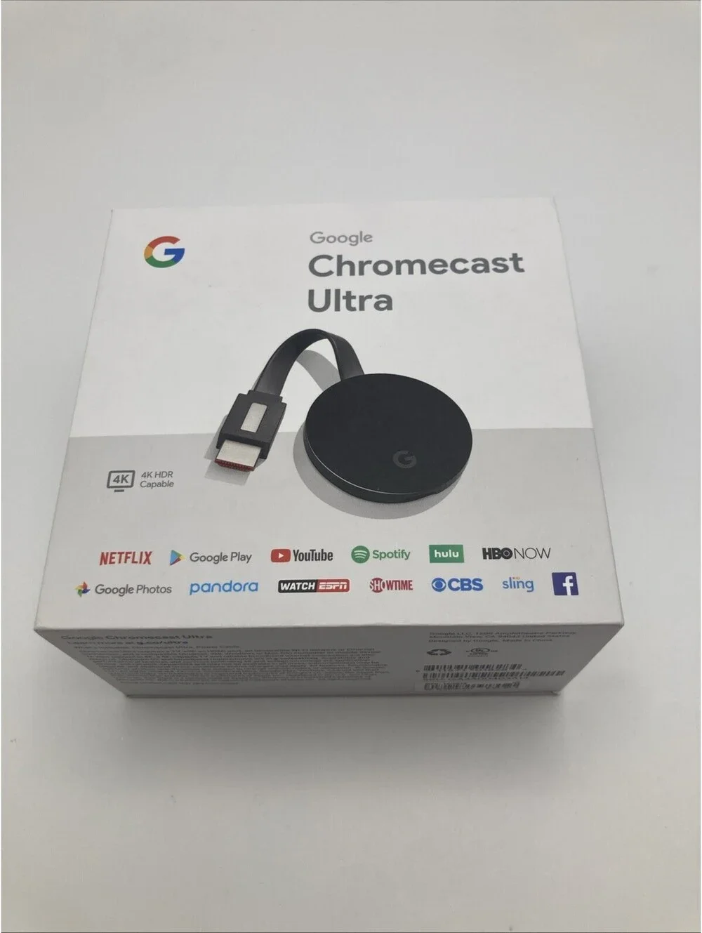 Google Chromecast Ultra 4K Streaming Media Player GA3A00403A14